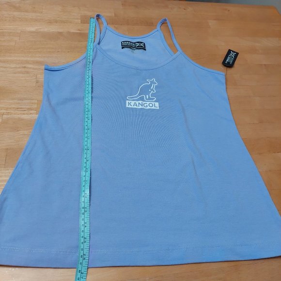Kangol Spaghetti Top Camisole Lavender Purple Graphic White Logo Cotton Size XL - Picture 9 of 9